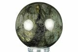 Flashy, Polished Labradorite Sphere - Great Color Play #266215-1